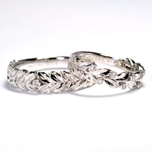 リーフデザインの結婚指輪