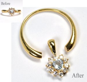 指輪をペンダントへリフォーム