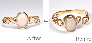 指輪の切れ直し