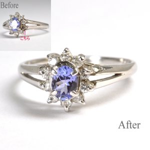 お手持ちの指輪のダイヤ石入れ修理