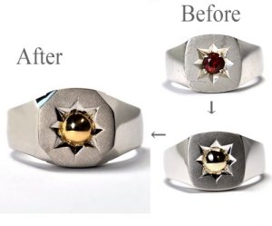 お手持ちのメンズリングをカスタム加工