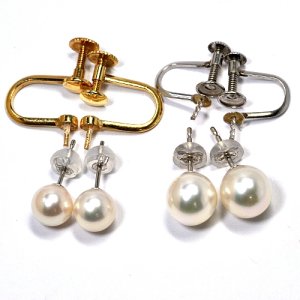 お手持ちのパールイヤリングをピアス加工