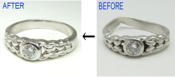 ダイヤリング変形直し・新品仕上げ